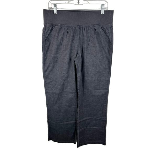 Prana Pants - Prana Womens Mantra Pants Wide Leg Hemp Blend Grey Size Medium Lightweight